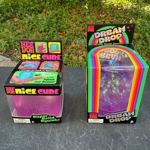 NeeDoh Purple Nice Cube & Dream Drop Squishies - Purple